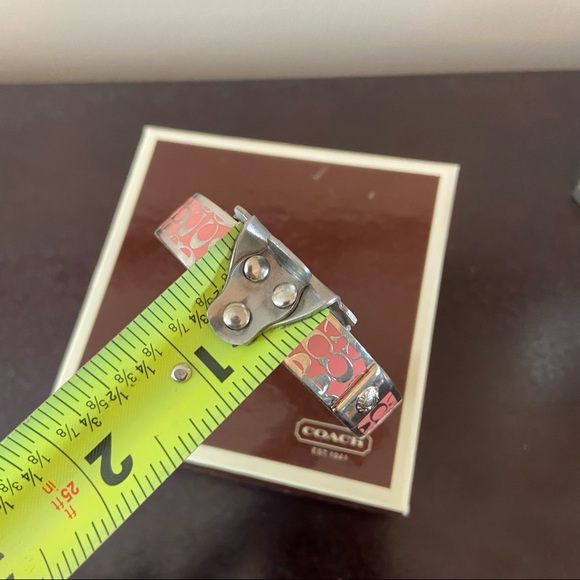 Coach Bangle Bracelet Pink & Silver - Picture 7 of 7